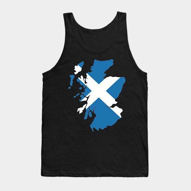 Scotland map flag Tank Top by Designzz